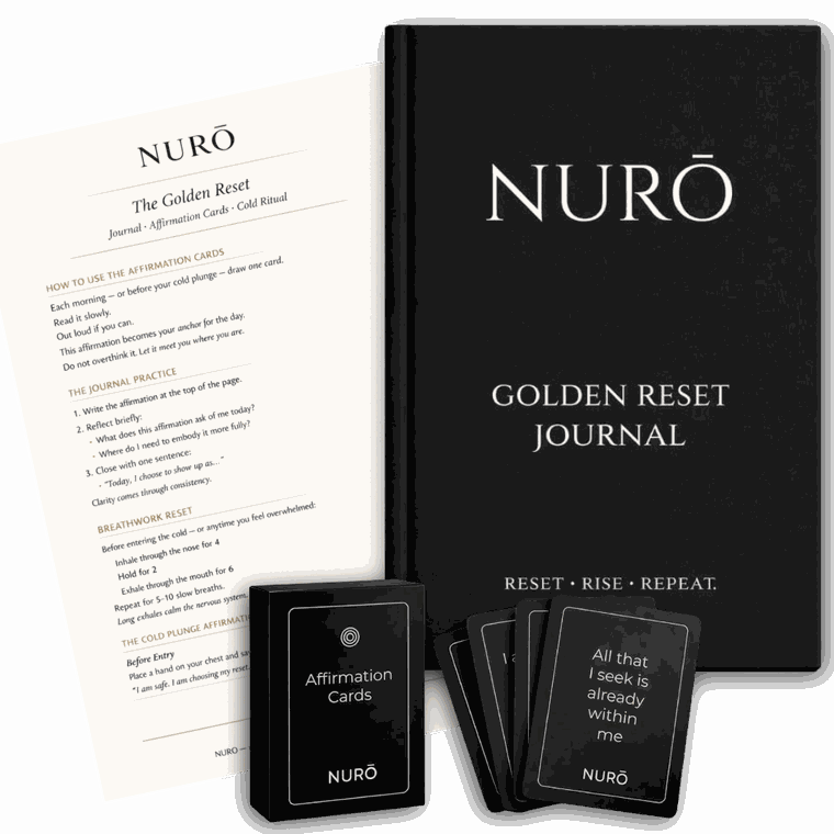 The Golden Reset Journal with the affirmation card deck and ritual guide